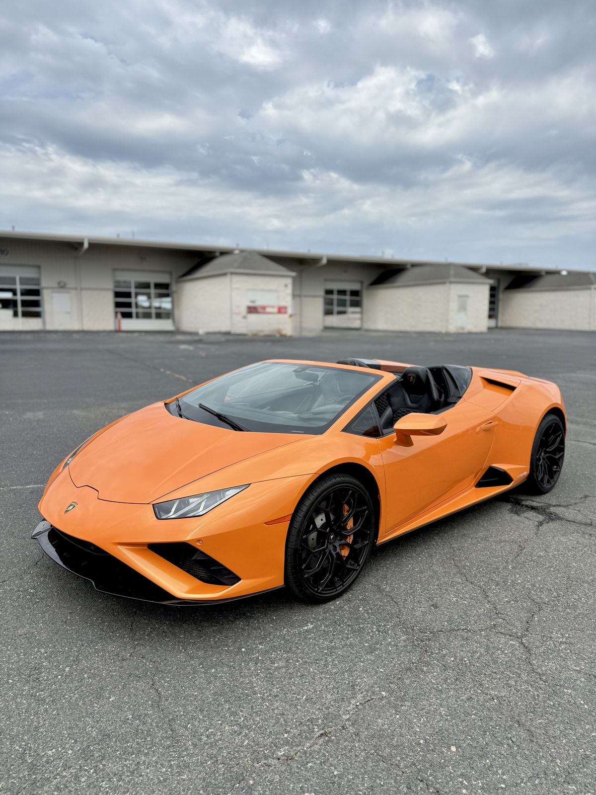 Orange Lamborghini Huracan EVO Spyder